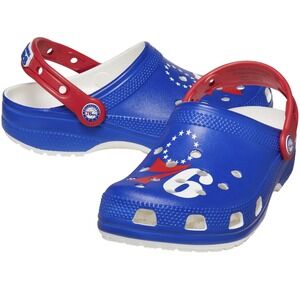 Crocs NBA Philadelphia 76ers Classic Clog Blue Adult Men's Size 11 / Women's 13